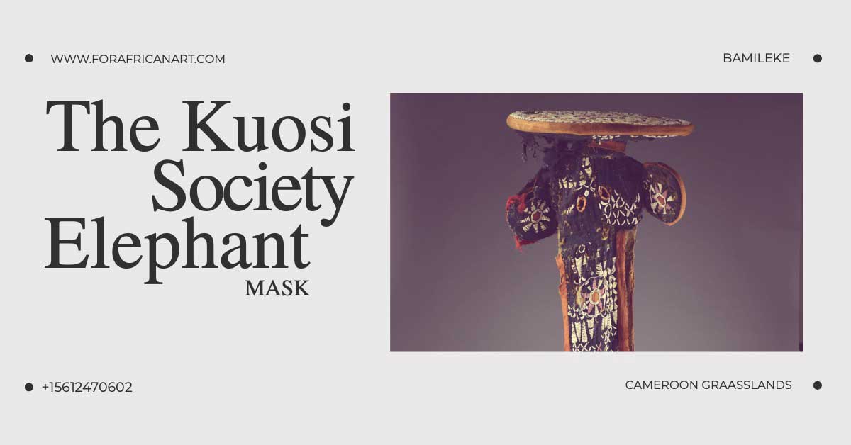 Bamileke Kuosi Society Elephant Mask